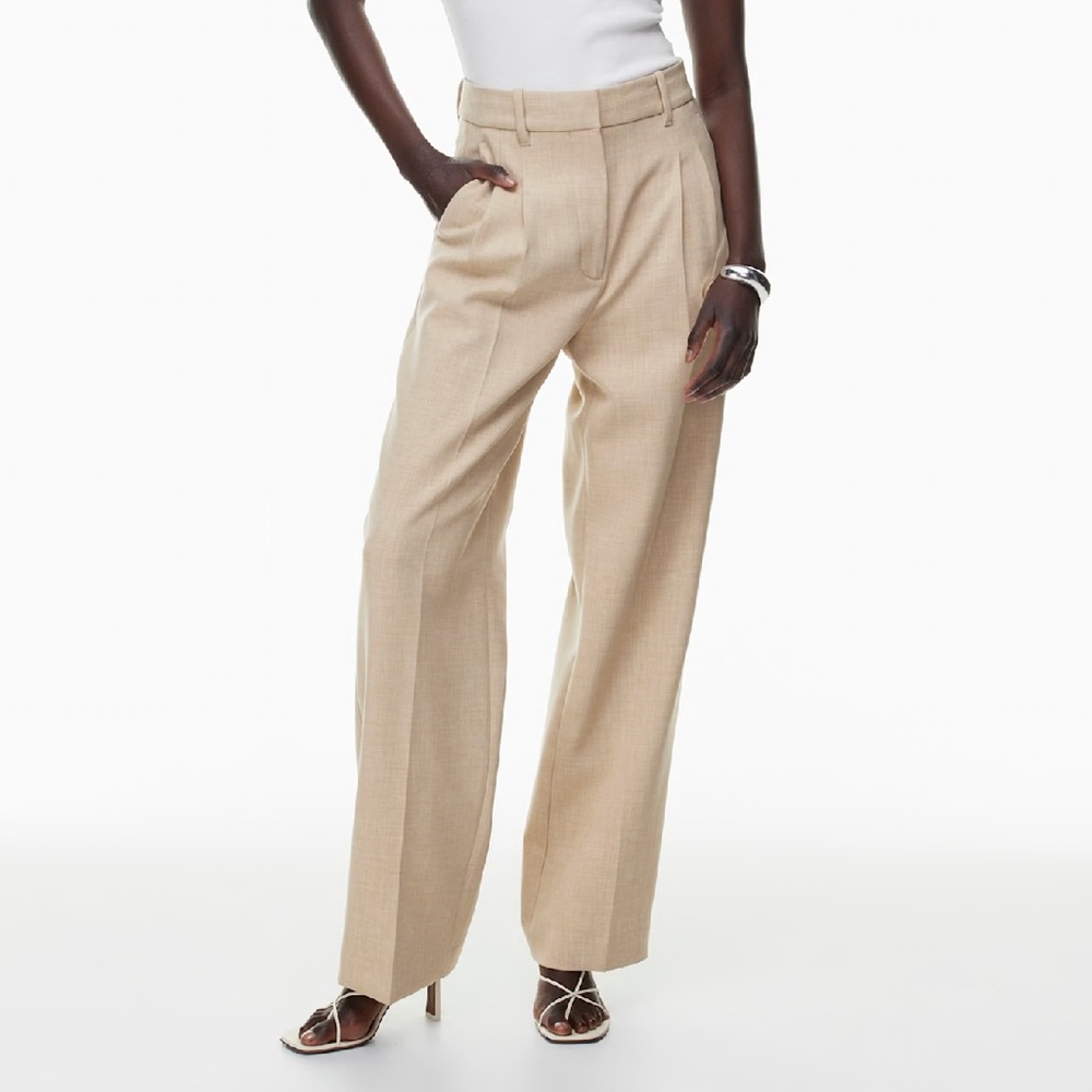 Aritzia The Effortless Pant- Heather Oat Beige